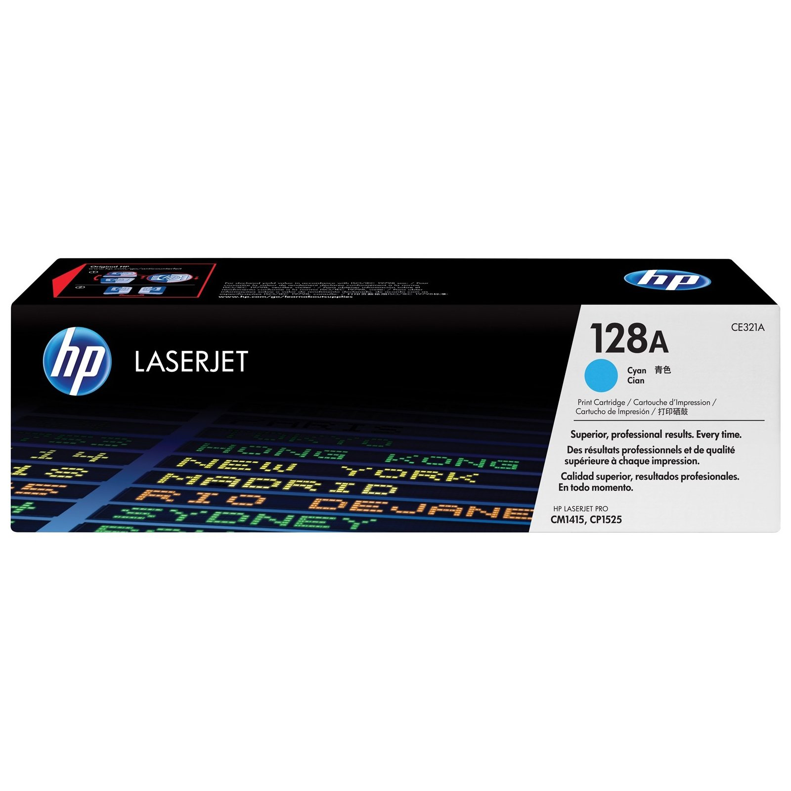 HP 128A Cyan Original LaserJet Toner Cartridge