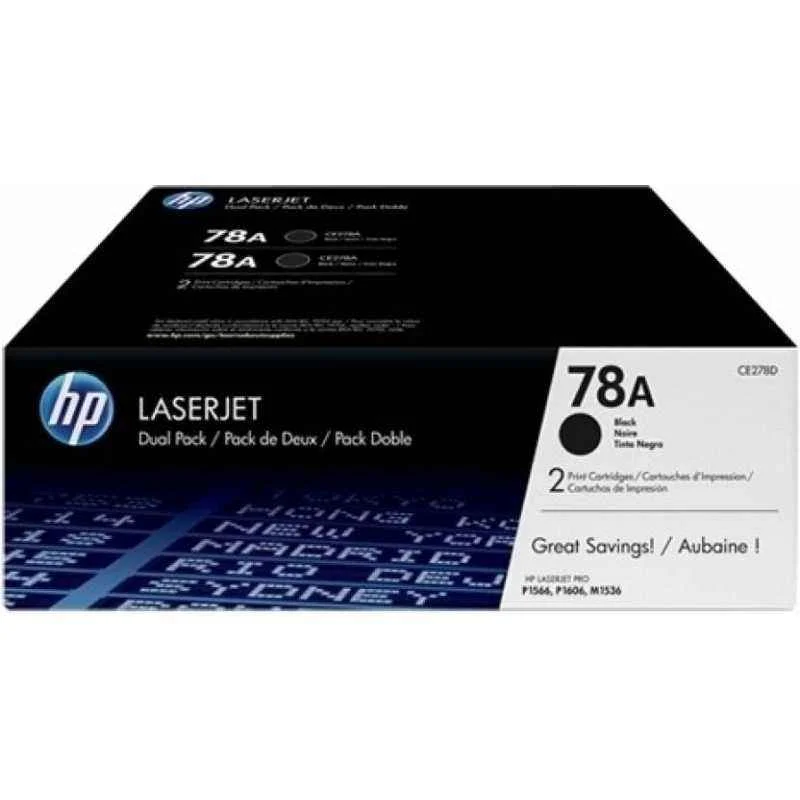 HP 78A 2-pack Black Original LaserJet Toner Cartridges